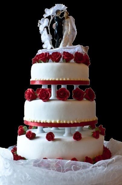 A celebration cake made for a wedding